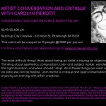 ARTIST CONVERSATION AND CRITIQUE WITH CAROLYN PIER...